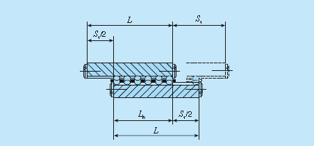 Calculation of IKO crossed roller way cage length