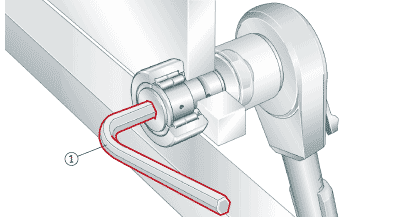 Holding the INA bearing using an Allen key
