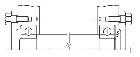 Semi-locating bearing arrangement with floating bearings