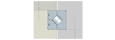 INA crossed roller bearing support by the adjacent construction