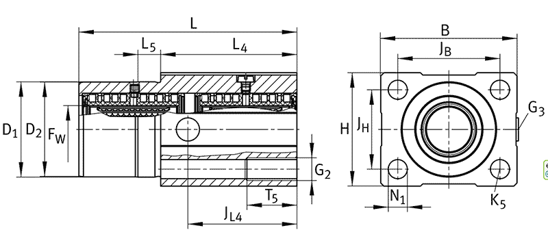 Drawing of KTFS30-PP-AS