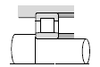 NTN bearing arrangement, floating