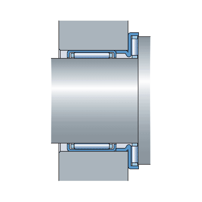 SKF needle roller thrust bearings, AXW series, combined with a drawn cup needle roller bearing